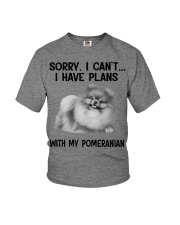 I have plans with my dog Pomeranian Youth T-Shirt tile