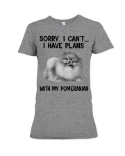 I have plans with my dog Pomeranian Premium Fit Ladies Tee tile
