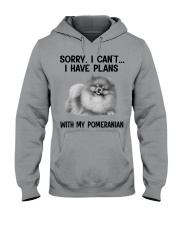 I have plans with my dog Pomeranian Hooded Sweatshirt tile