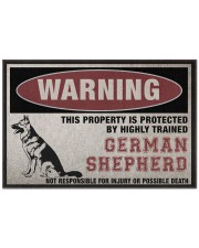 german this property is protected Doormat 22.5" x 15" front