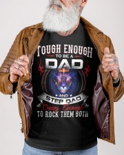 Tough Enough To Be A Dad And Step Dad- Lion To Dad Classic T-Shirt custom-t-shirts-classic-lifestyle-front-450