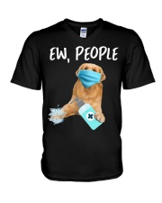 Ew People Golden Retriever V-Neck T-Shirt tile