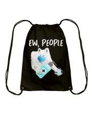 Ew People Dog Wearing A Face Mask Samoyed Drawstring Bag tile
