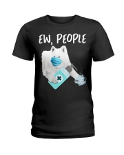 Ew People Dog Wearing A Face Mask Samoyed Ladies T-Shirt tile