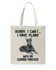 I have plans with my dog German Pinscher Tote Bag tile