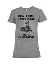 I have plans with my dog German Pinscher Premium Fit Ladies Tee tile