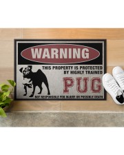 PUG this property is protected Doormat 22.5" x 15" aos-doormat-22-5x15-lifestyle-front-12