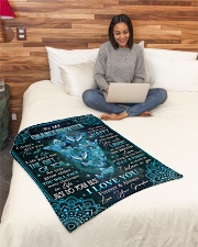 I Didn't Give U The Gift Of Life To Granddaughter Small Fleece Blanket - 30" x 40" aos-coral-fleece-blanket-30x40-lifestyle-front-08