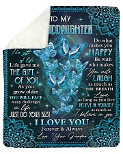 I Didn't Give U The Gift Of Life To Granddaughter Sherpa Fleece Blanket tile