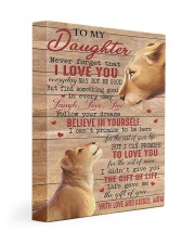 Never Forget That I Love U Lion Mom To Daughter 11x14 Gallery Wrapped Canvas Prints front