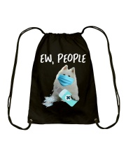 Ew People Dog American Eskimo Drawstring Bag tile