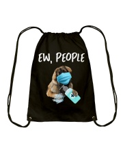 Ew People Dog Wearing A Face Mask Leonberger Drawstring Bag tile