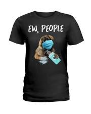Ew People Dog Wearing A Face Mask Leonberger Ladies T-Shirt tile