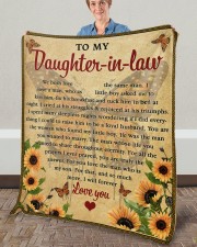 We Both Love The Same Man To Daughter-In-Law Fleece Blanket - 50" x 60" aos-coral-fleece-blanket-50x60-lifestyle-front-02a