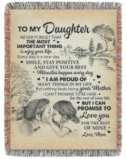 Never Forget The Most Important Thing To Daughter 60x80 - Woven Blanket tile