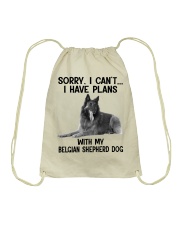 I have plans with my dog Belgian Shepherd Dog Drawstring Bag tile