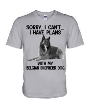 I have plans with my dog Belgian Shepherd Dog V-Neck T-Shirt tile