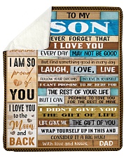 Never Forget That I Love You Dad To Son Sherpa Fleece Blanket tile