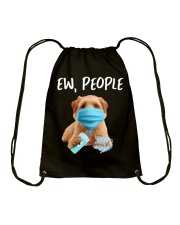 Ew People Dog Wearing A Face Mask Norfolk Terrier Drawstring Bag tile