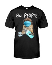 Ew People Dog Wearing A Face Mask English Mastiff Premium Fit Mens Tee tile