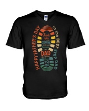Thank U For Stepping Into And Becoming Dad To Dad V-Neck T-Shirt tile