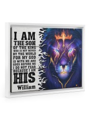 Personalized I AM The Son Of The King Dad To Son Floating Framed Canvas Prints White tile
