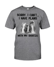 I have plans with my dog ShihTzu Classic T-Shirt front