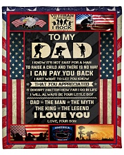 I Know It's Not Easy For A Man Raise Child-To Dad Fleece Blanket - 50" x 60" front