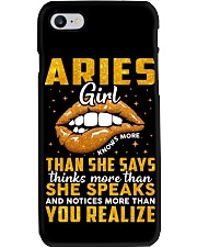 Zodiac Aries Girl Knows More Than She Says Phone Case tile