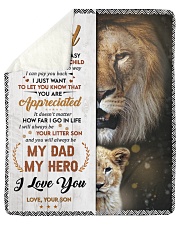 I Know It's Not Easy For A Man Raise Child To Dad Sherpa Fleece Blanket tile