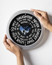 Never Forget That I Love You Dad To Daughter Wall Clock aos-wall-clock-lifestyle-front-05