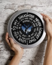 Never Forget That I Love You Dad To Daughter Wall Clock aos-wall-clock-lifestyle-front-07
