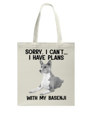 I have plans with my dog Basenji Tote Bag tile