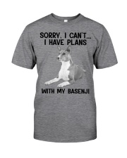 I have plans with my dog Basenji Classic T-Shirt front