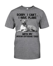 I have plans with my dog American Staffordshire Classic T-Shirt front