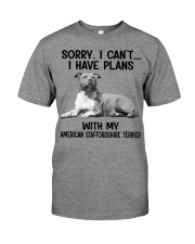 I have plans with my dog American Staffordshire Premium Fit Mens Tee tile