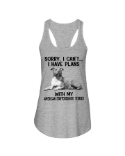 I have plans with my dog American Staffordshire Ladies Flowy Tank tile