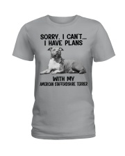 I have plans with my dog American Staffordshire Ladies T-Shirt tile
