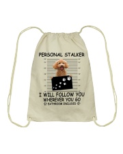 Personal Stalker Poodle Drawstring Bag tile