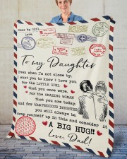 Even When I'm Not Close By Dad To Daughter Fleece Blanket - 50" x 60" aos-coral-fleece-blanket-50x60-lifestyle-front-02