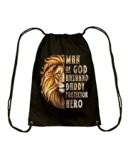 Lion Man of God Husband Daddy Protector Hero Drawstring Bag tile