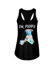 Ew People Dog Wearing American Bulldog Ladies Flowy Tank tile