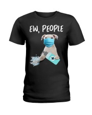 Ew People Dog Wearing American Bulldog Ladies T-Shirt tile