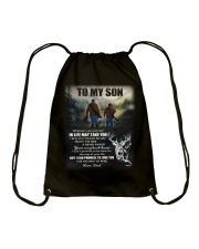 Wherever Your Journey In Life - Deer Dad To Son Drawstring Bag tile