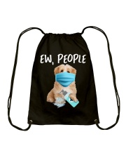 Ew People Dog Wearing A Face Mask Havanese Drawstring Bag tile