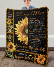 Everything I'm You HelpedMe To Be Daughter To Mom Fleece Blanket - 50" x 60" aos-coral-fleece-blanket-50x60-lifestyle-front-02a
