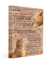 Never Forget That I Love U Lion Mom To Son 11x14 Gallery Wrapped Canvas Prints front