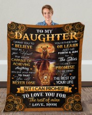 I Want U To Believe In Your Heart Mom To Daughter Fleece Blanket - 50" x 60" aos-coral-fleece-blanket-50x60-lifestyle-front-01c