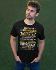 I Ask God For Princess He Gave Me Daughter To Dad Classic T-Shirt apparel-classic-tshirt-lifestyle-front-43