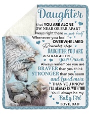 Never Feel That You Are Alone Dad To Daughter Sherpa Fleece Blanket tile